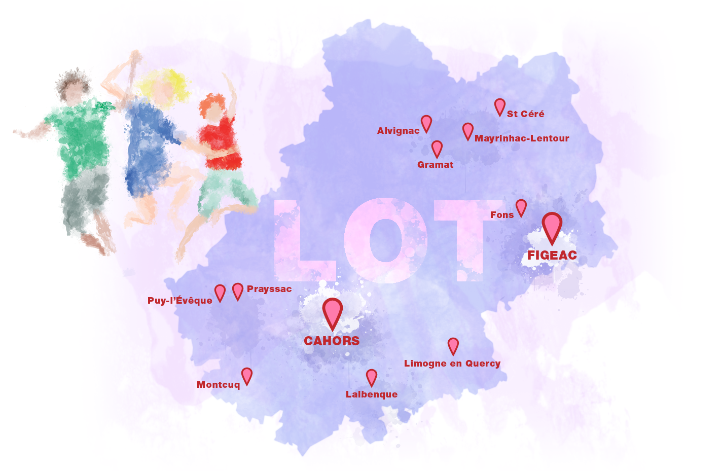 carte des établissement du lot